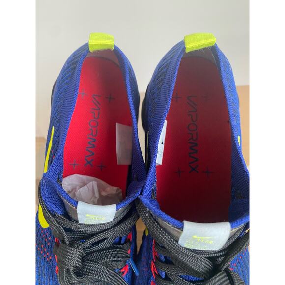 Nike Air VaporMax Flyknit 3 Deep Royal Blue/ Volt Men Sneakers- SZ 10 main image 7
